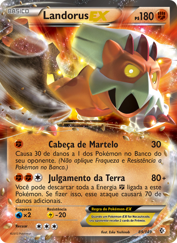 Landorus-EX 89 — Fronteiras Cruzadas (Portuguese Pokémon TCG card)