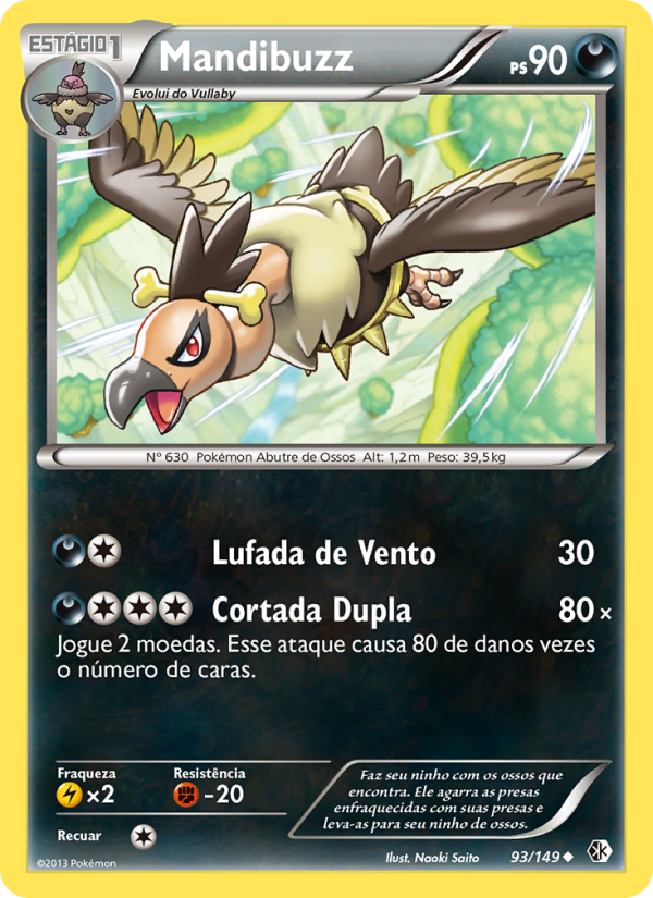 Mandibuzz 93 — Fronteiras Cruzadas (Portuguese Pokémon TCG card)