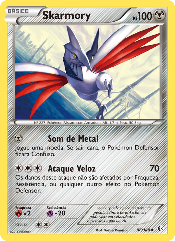 Skarmory 96 — Fronteiras Cruzadas (Portuguese Pokémon TCG card)