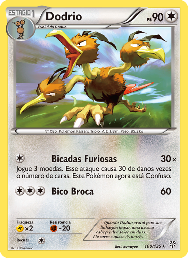Dodrio 100 — Tempestade de Plasma (Portuguese Pokémon TCG card)