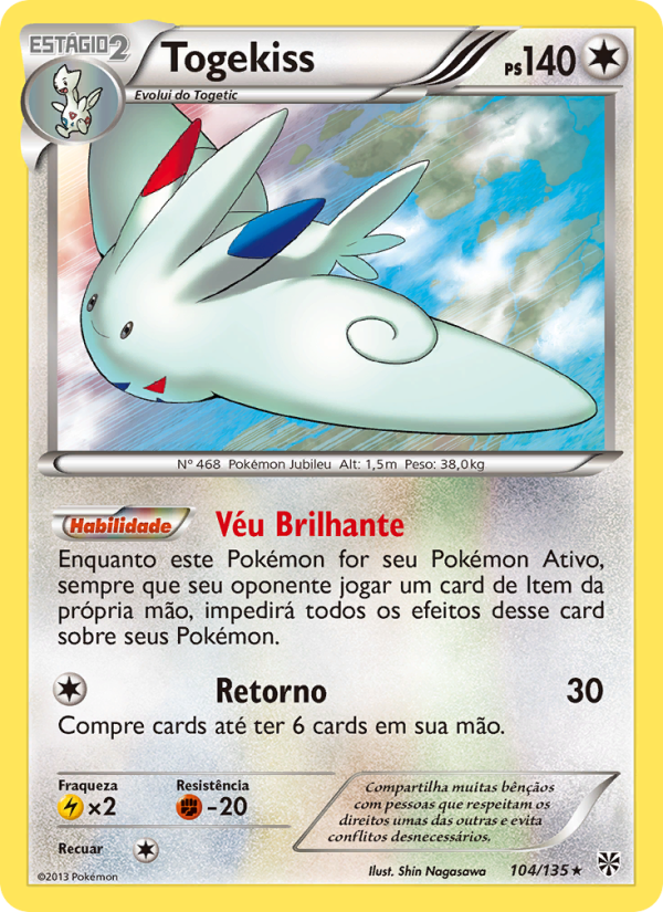 Togekiss 104 — Tempestade de Plasma (Portuguese Pokémon TCG card)