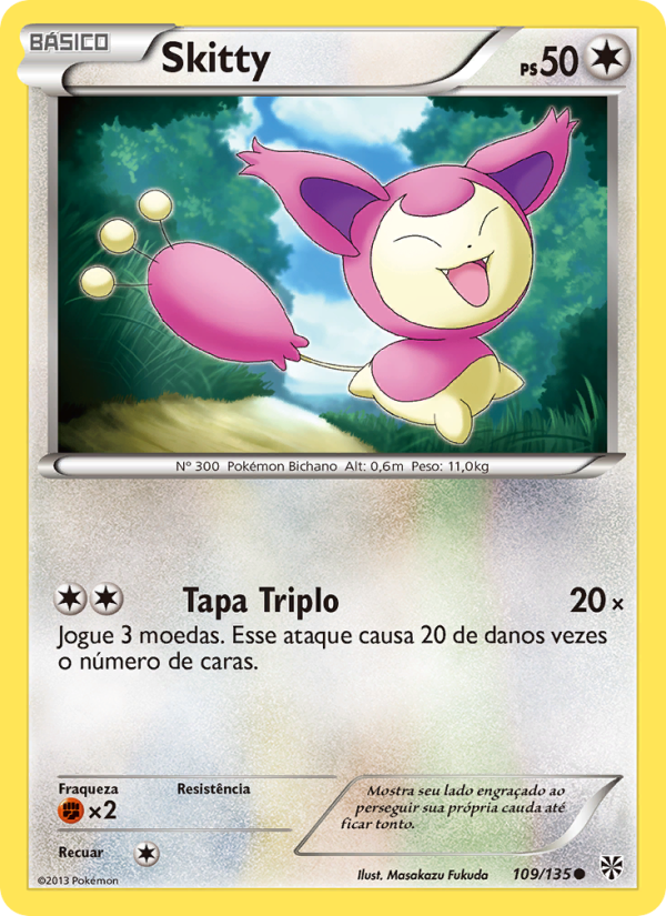 Skitty 109 — Tempestade de Plasma (Portuguese Pokémon TCG card)