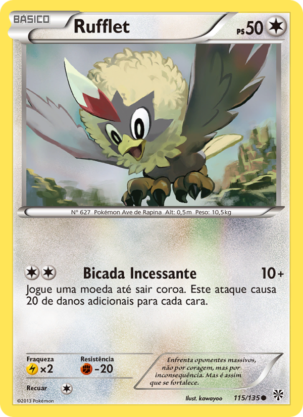 Rufflet 115 — Tempestade de Plasma (Portuguese Pokémon TCG card)