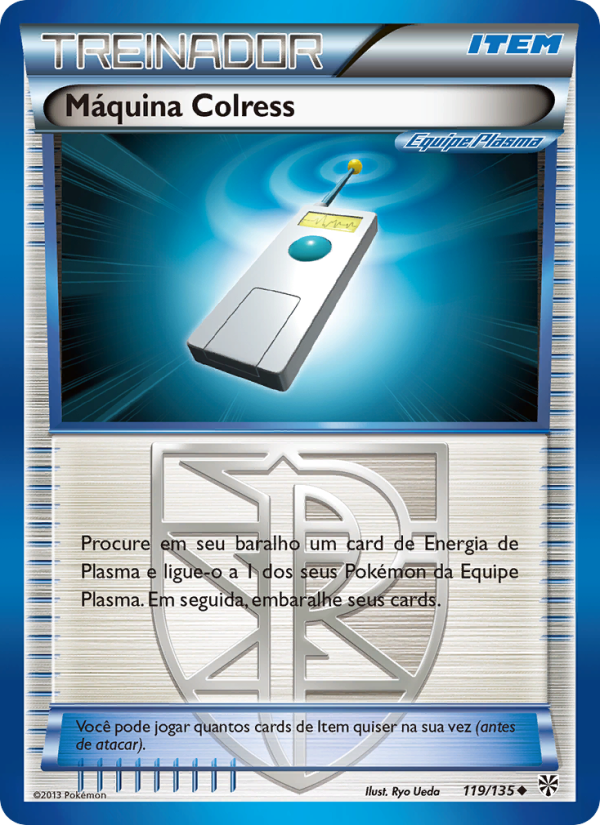 Máquina Colress 119 — Plasma Storm (Portuguese Pokémon TCG card)