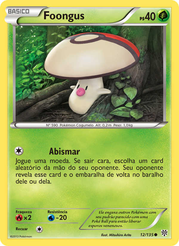 Foongus 12 — Tempestade de Plasma (Portuguese Pokémon TCG card)
