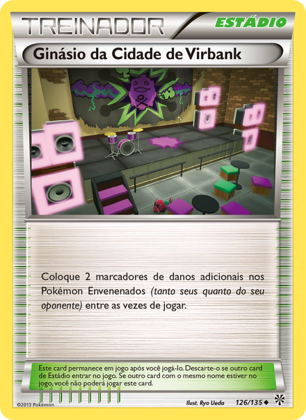 Ginásio da Cidade de Virbank 126 — Plasma Storm (Portuguese Pokémon TCG card)