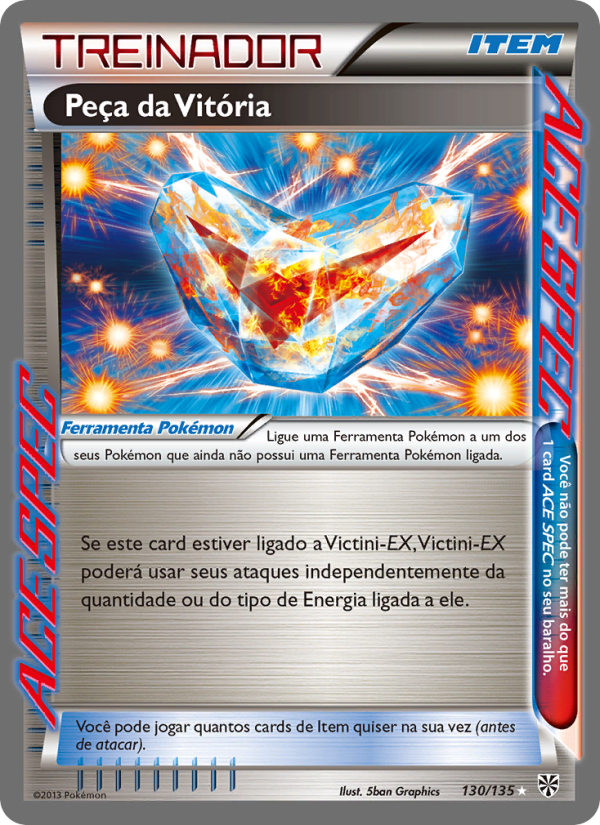 Peça da Vitória 130 — Tempestade de Plasma (Portuguese Pokémon TCG card)