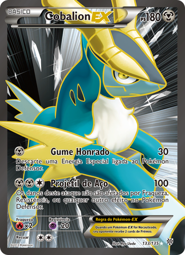 Cobalion-EX 133 — Tempestade de Plasma (Portuguese Pokémon TCG card)