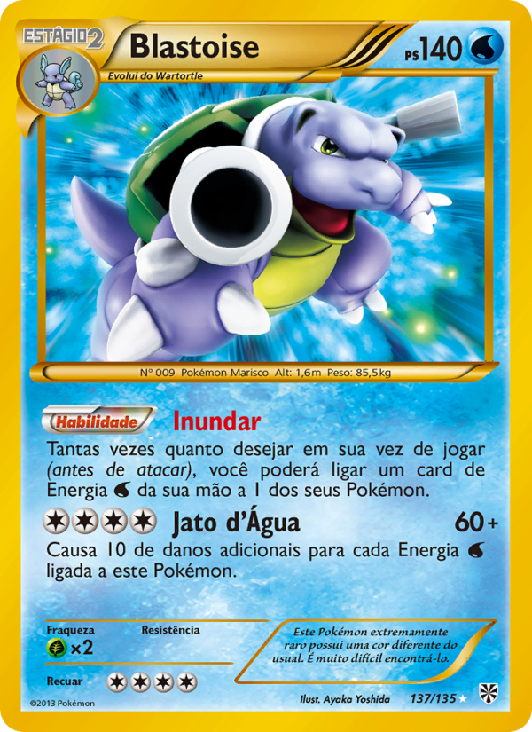 Blastoise 137 — Tempestade de Plasma (Portuguese Pokémon TCG card)