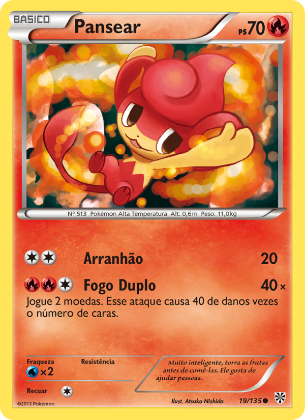 Pansear 19 — Tempestade de Plasma (Portuguese Pokémon TCG card)