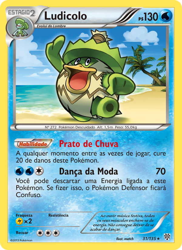 Ludicolo 31 — Tempestade de Plasma (Portuguese Pokémon TCG card)
