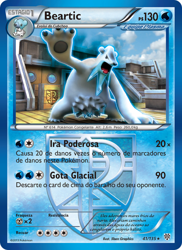 Beartic 41 — Tempestade de Plasma (Portuguese Pokémon TCG card)