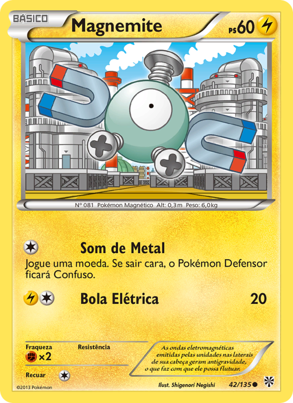 Magnemite 42 — Tempestade de Plasma (Portuguese Pokémon TCG card)