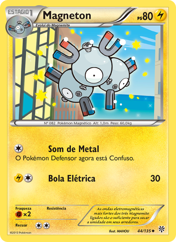 Magneton 44 — Tempestade de Plasma (Portuguese Pokémon TCG card)
