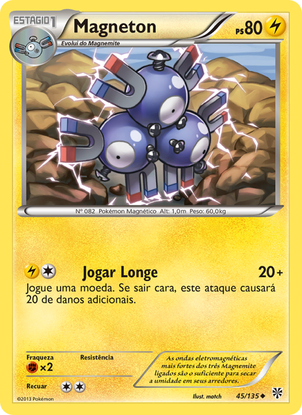 Magneton 45 — Tempestade de Plasma (Portuguese Pokémon TCG card)
