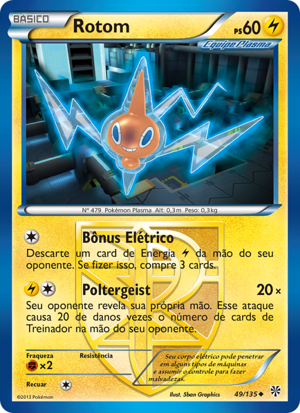 Rotom 49 — Tempestade de Plasma (Portuguese Pokémon TCG card)