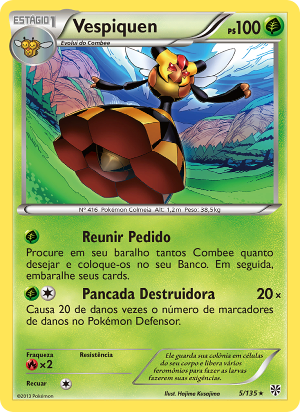 Vespiquen 5 — Tempestade de Plasma (Portuguese Pokémon TCG card)