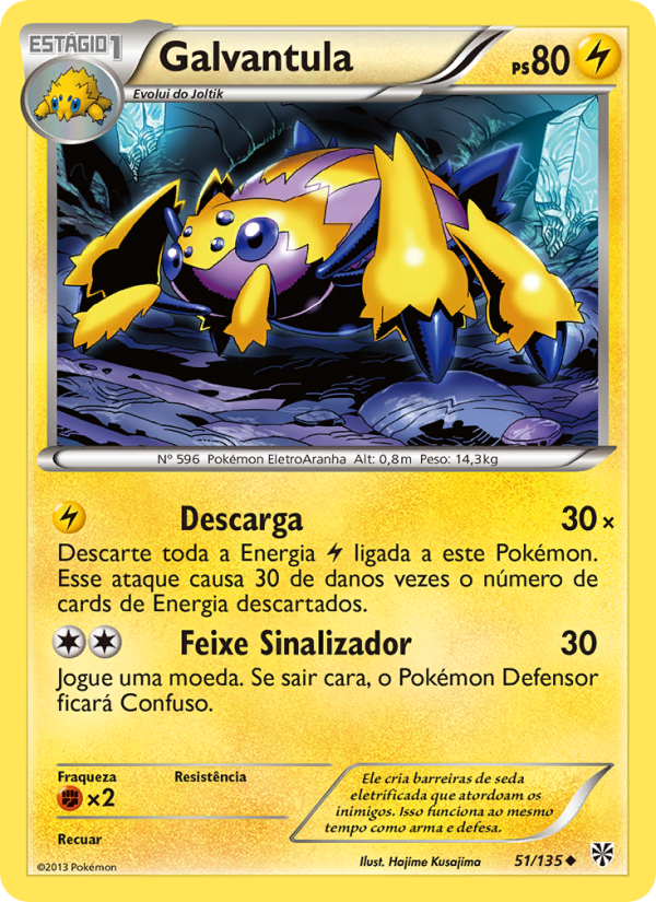 Galvantula 51 — Tempestade de Plasma (Portuguese Pokémon TCG card)