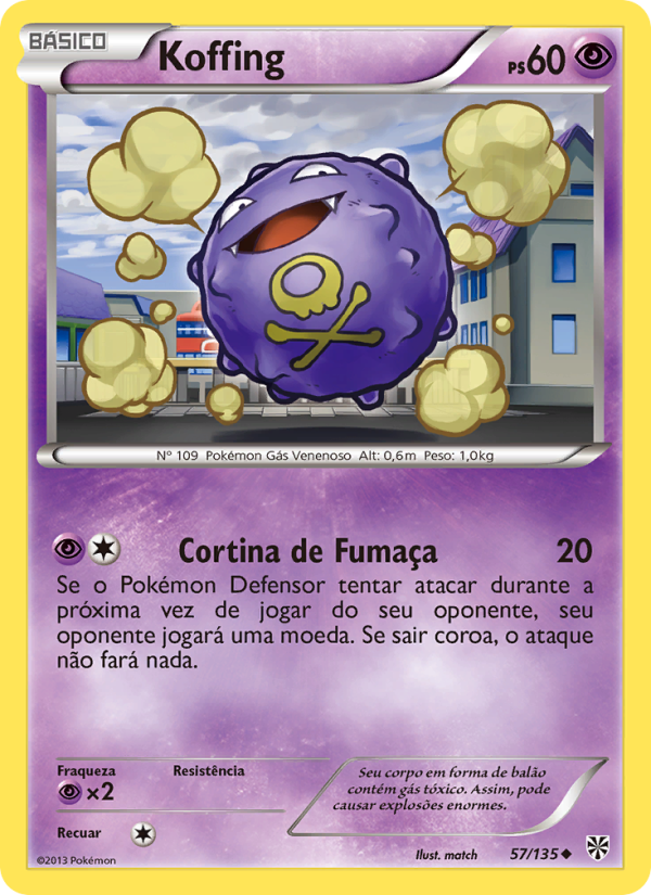 Koffing 57 — Tempestade de Plasma (Portuguese Pokémon TCG card)