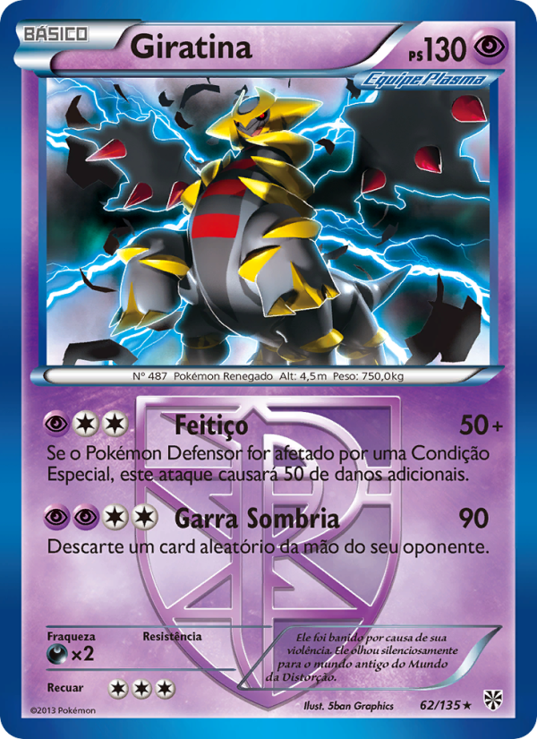 Giratina 62 — Tempestade de Plasma (Portuguese Pokémon TCG card)