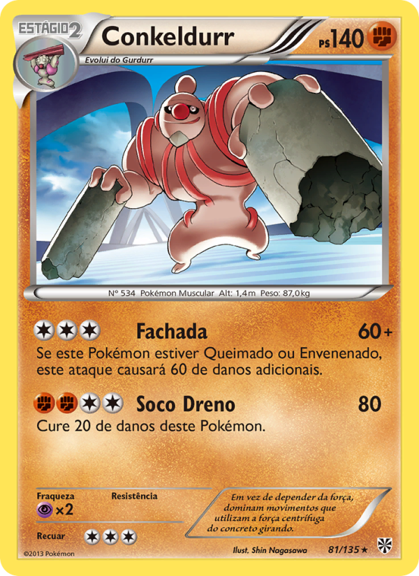 Conkeldurr 81 — Tempestade de Plasma (Portuguese Pokémon TCG card)