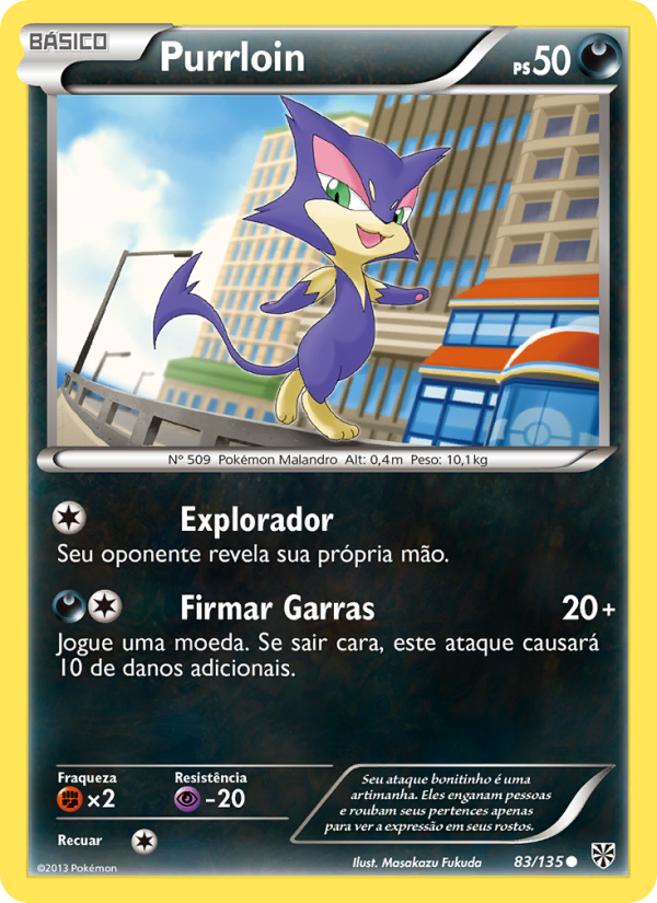 Purrloin 83 — Tempestade de Plasma (Portuguese Pokémon TCG card)