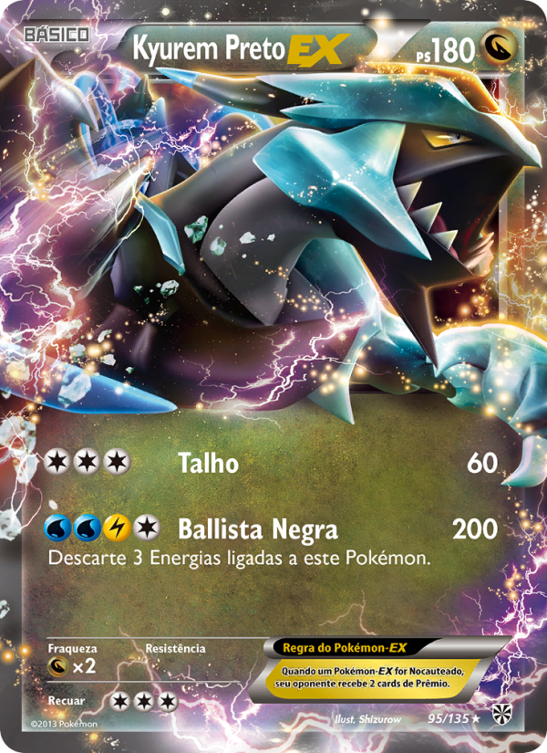 Kyurem Preto-EX 95 — Tempestade de Plasma (Portuguese Pokémon TCG card)