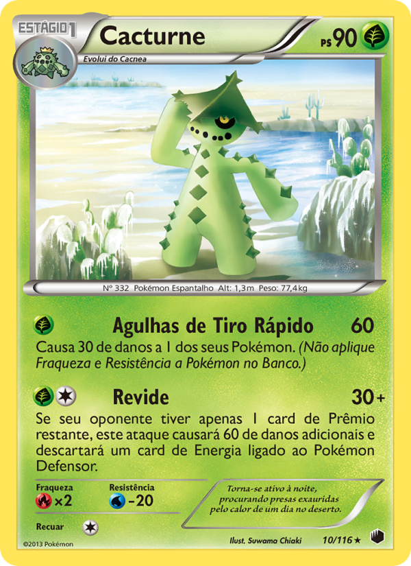 Cacturne 10 — Congelamento de Plasma (Portuguese Pokémon TCG card)