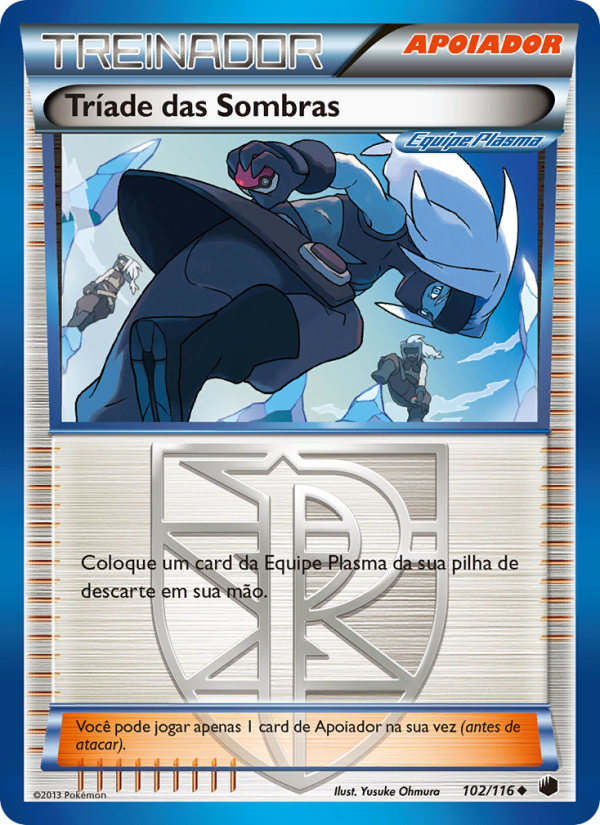 Tríade das Sombras 102 — Congelamento de Plasma (Portuguese Pokémon TCG card)