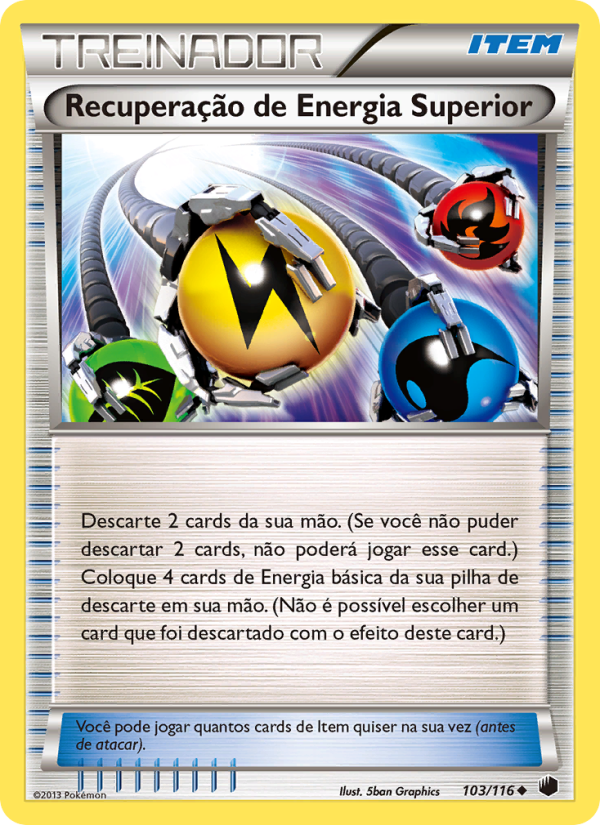 Recuperação de Energia Superior 103 — Congelamento de Plasma (Portuguese Pokémon TCG card)
