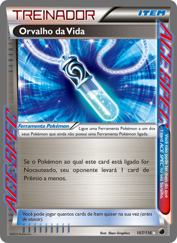 Orvalho da Vida 107 — Congelamento de Plasma (Portuguese Pokémon TCG card)
