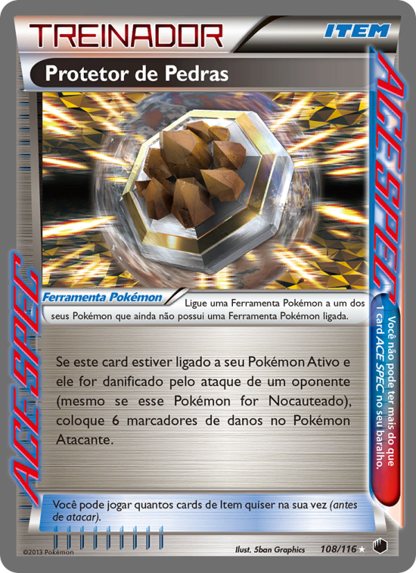 Protetor de Pedras 108 — Congelamento de Plasma (Portuguese Pokémon TCG card)