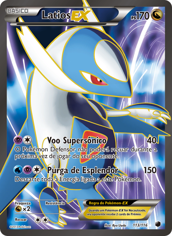 Latios-EX 113 — Congelamento de Plasma (Portuguese Pokémon TCG card)