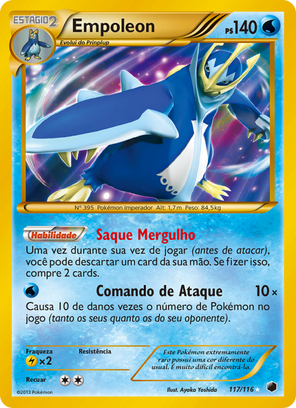 Empoleon 117 — Congelamento de Plasma (Portuguese Pokémon TCG card)