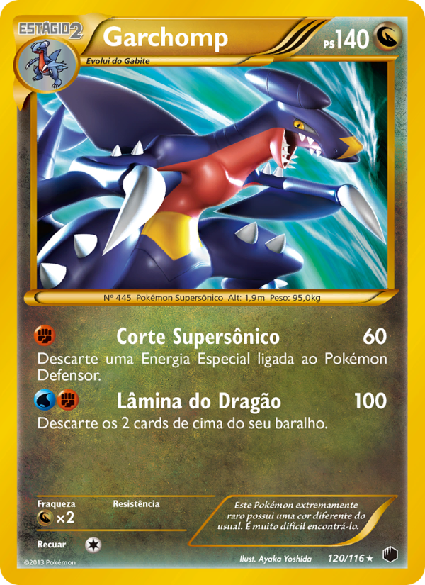 Garchomp 120 — Plasma Freeze (Portuguese Pokémon TCG card)