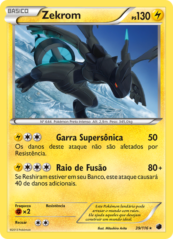 Zekrom 39 — Congelamento de Plasma (Portuguese Pokémon TCG card)