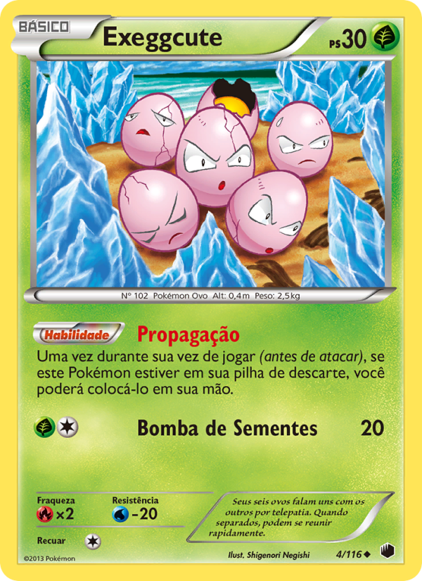 Exeggcute 4 — Congelamento de Plasma (Portuguese Pokémon TCG card)