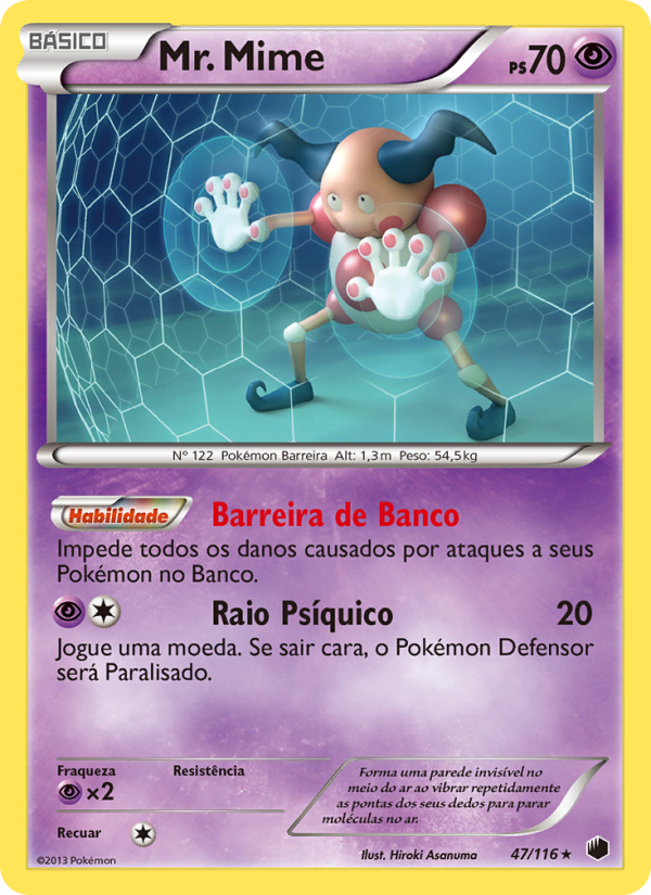 Mr. Mime 47 — Congelamento de Plasma (Portuguese Pokémon TCG card)