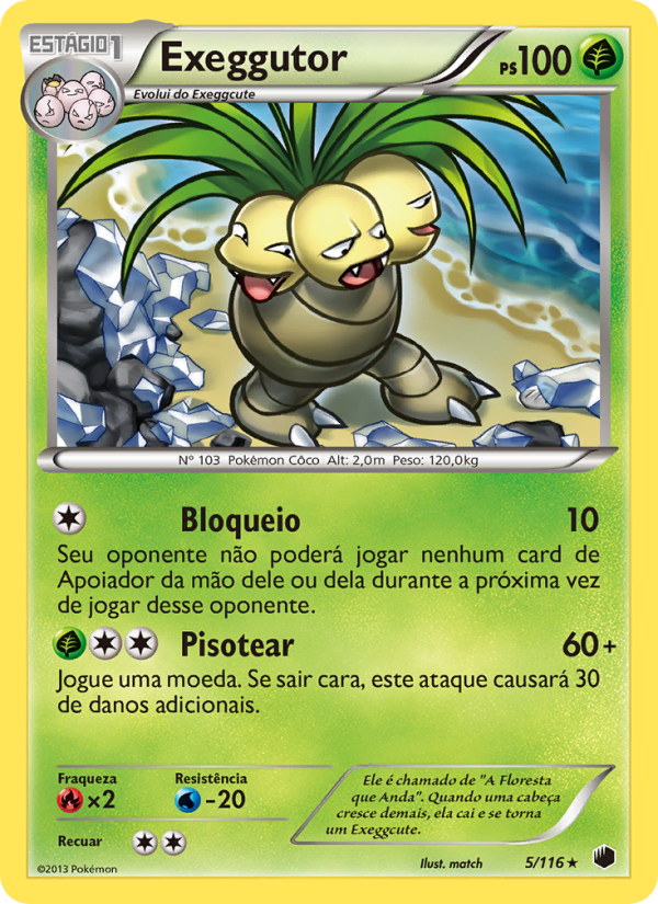 Exeggutor 5 — Congelamento de Plasma (Portuguese Pokémon TCG card)