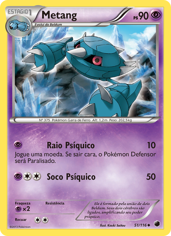 Metang 51 — Congelamento de Plasma (Portuguese Pokémon TCG card)