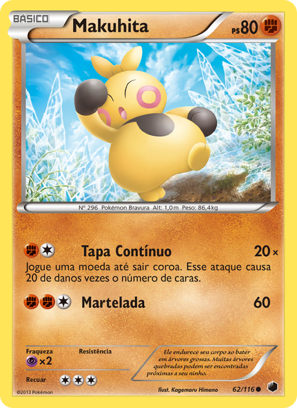 Makuhita 62 — Congelamento de Plasma (Portuguese Pokémon TCG card)