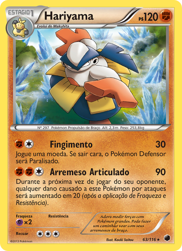Hariyama 63 — Congelamento de Plasma (Portuguese Pokémon TCG card)