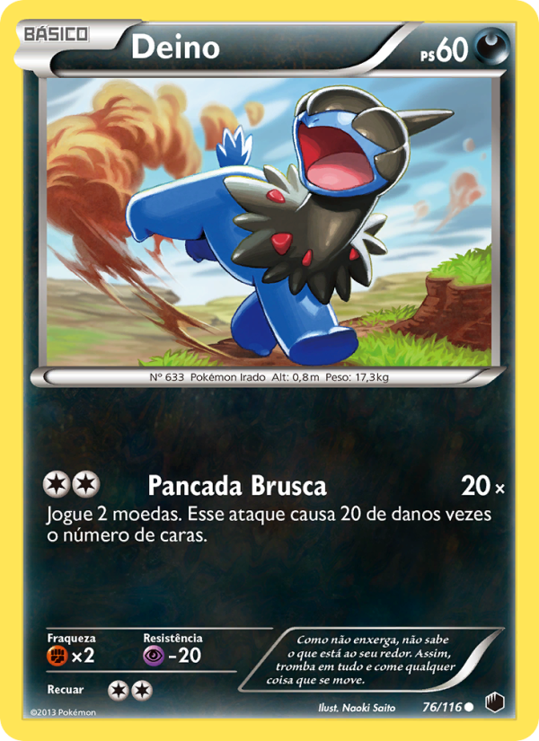 Deino 76 — Congelamento de Plasma (Portuguese Pokémon TCG card)