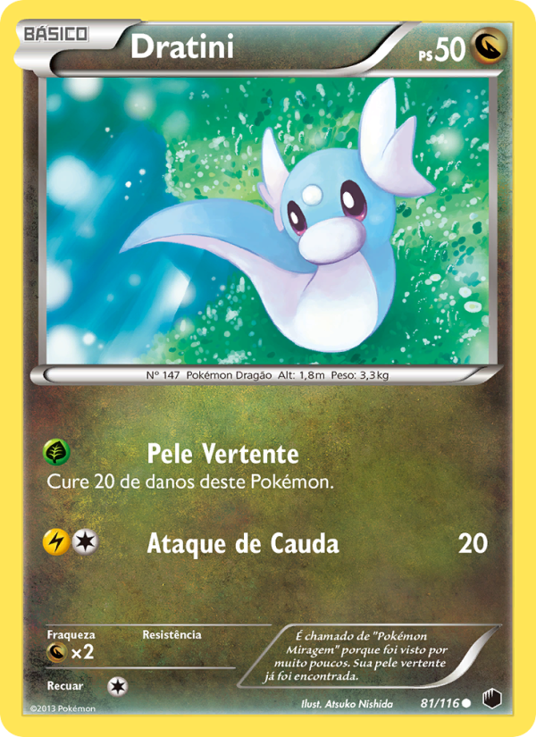 Dratini 81 — Congelamento de Plasma (Portuguese Pokémon TCG card)