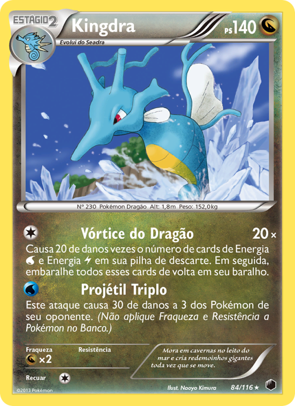 Kingdra 84 — Congelamento de Plasma (Portuguese Pokémon TCG card)