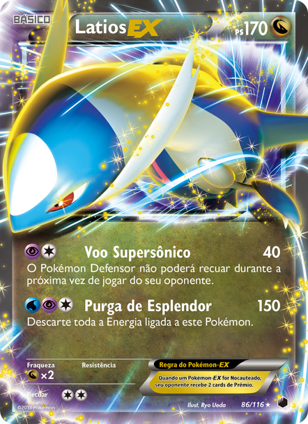 Latios-EX 86 — Congelamento de Plasma (Portuguese Pokémon TCG card)