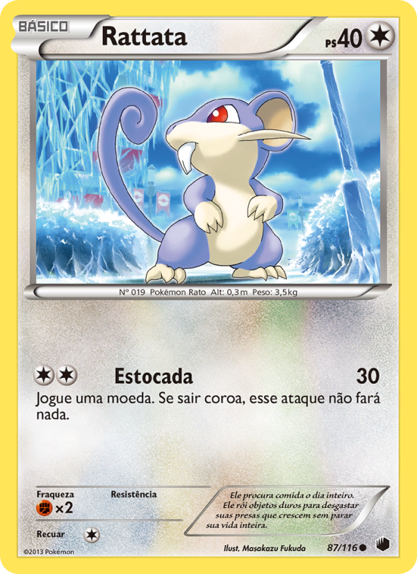 Rattata 87 — Congelamento de Plasma (Portuguese Pokémon TCG card)