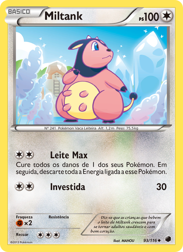 Miltank 93 — Congelamento de Plasma (Portuguese Pokémon TCG card)