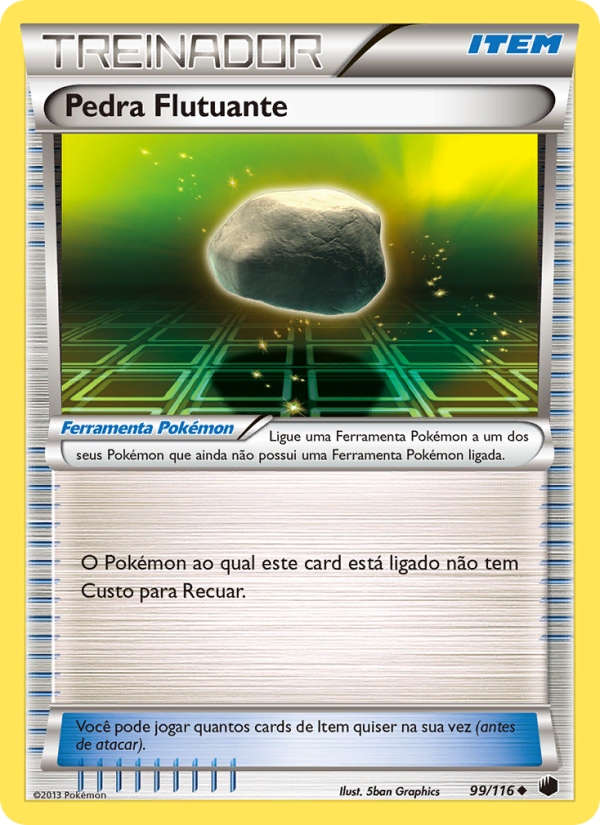 Pedra Flutuante 99 — Congelamento de Plasma (Portuguese Pokémon TCG card)
