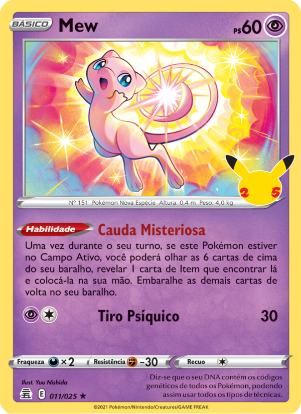 Mew 11 — Celebrações (Portuguese Pokémon TCG card)